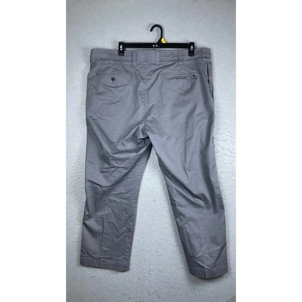 Oak Hill Pants Mens 44x28 Gray‎ Relaxed Fit Dress Slacks Big Tall Flat Front
